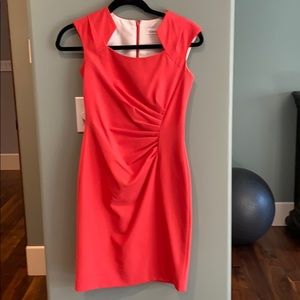 Like new Calvin Klein 2P dress. Coral